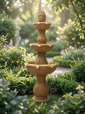 Golden Stone Fountain - Khan Brothers Onyx Handicrafts